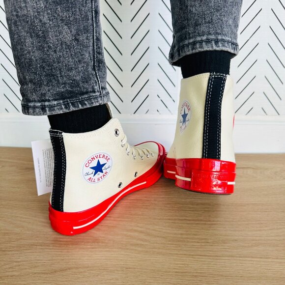 ❤️Converse Chuck Taylor All Star70 Comme des Garcons PLAY Sz 4 Men Shoes A01794C - Picture 6 of 14